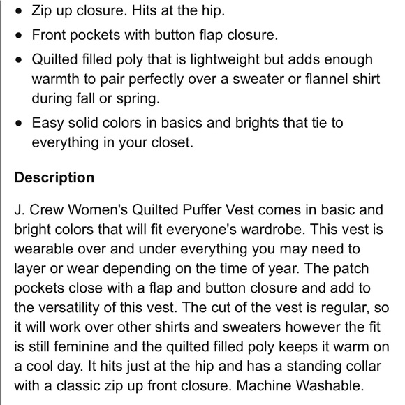 J. Crew Quilted Magenta Vest - Picture 9 of 9